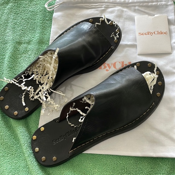 See By Chloe Shoes - See by Chloe - black studded sandals